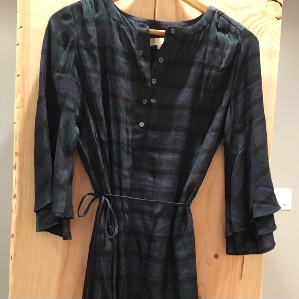 Ann Taylor Loft blackwatch plaid tunic dress
